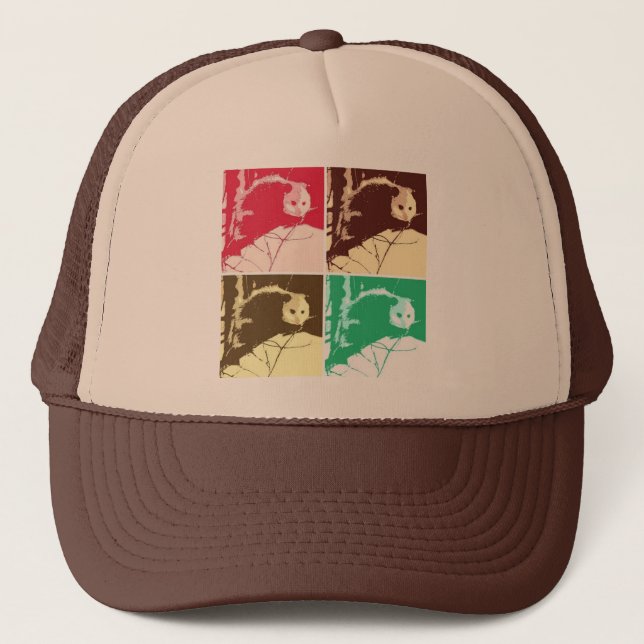 Gorra De Camionero Arte pop opossum (Anverso)