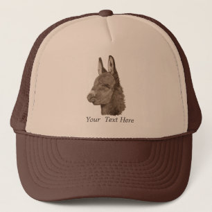 Gorra De Camionero Arte realista original del dibujo del burro lindo