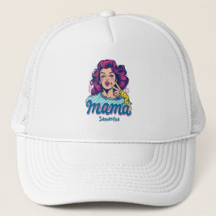 Gorra De Camionero Arte Retro Mama Pop Personalizado (11)