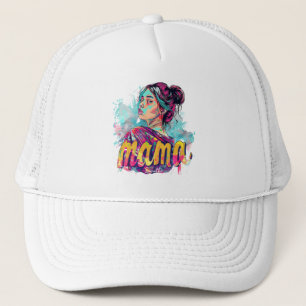 Gorra De Camionero Arte Retro Mama Pop Personalizado (13)