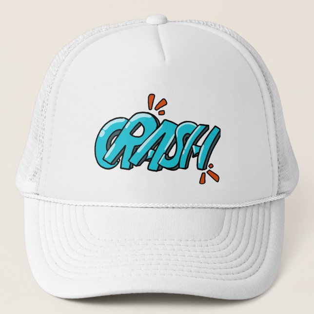 Gorra De Camionero Arte Retro Pop CRASH Letra Graffiti (Anverso)