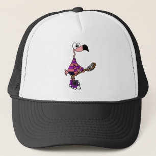 Gorra De Camionero Arte rosado divertido de LaCrosse del flamenco