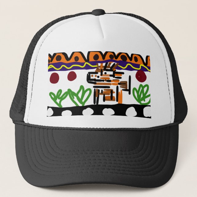 Gorra De Camionero Arte trasero de león (Anverso)