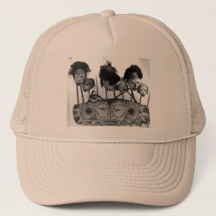 Gorra De Camionero Arte tribal B+W