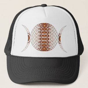Gorra De Camionero Arte triple del fractal de la luna
