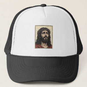 Gorra De Camionero Arte vectorial de retrato religioso de corona de e