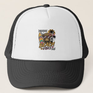 Gorra De Camionero Arte vectorial de verano de vaca de Highland con v