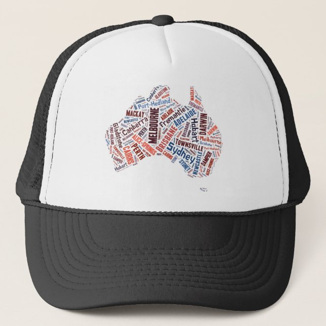 Gorra De Camionero Arte Word de Australia (Anverso)