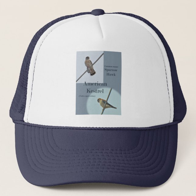 Gorra De Camionero Artículos de Cernícalo Americano (Falco sparverius (Anverso)