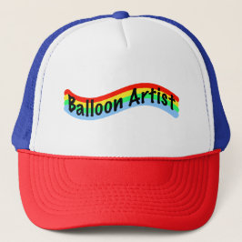 Gorra De Camionero Artista de globos: Diseño ondulado en colores bril