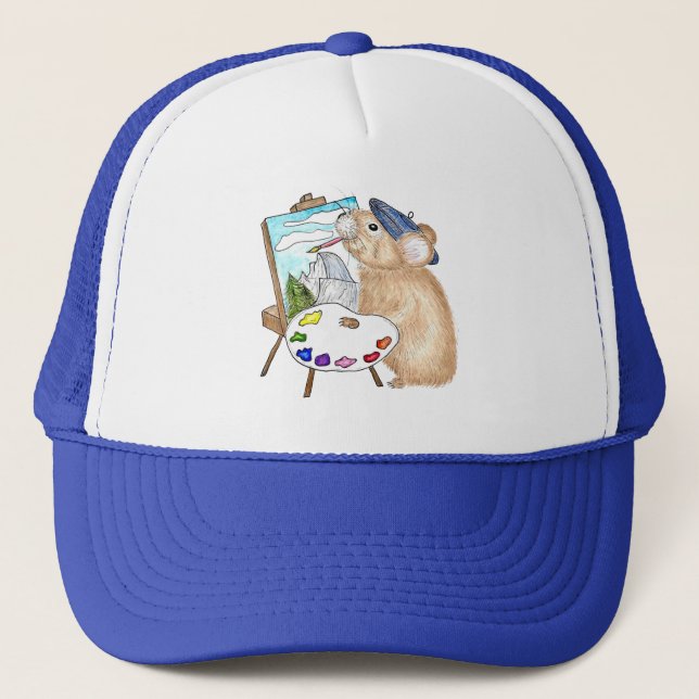 Gorra De Camionero Artista Pika Paints Plein Air (Anverso)