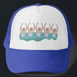 Gorra De Camionero Artistic Swimmers | Artistic Swimming Illustration<br><div class="desc">Featuring cool modern illustration of synchronized women artistic swimmers in a pool. Artistic swimmers gift design in a pastel colors. Five swimming ladies in swimming pool. Cool swim team gift. synchronized swimming team gifts, synchronized swimming team coach gift. Artistic swimmers vintage girl team gifts ideas. Artistic swimming home decor, stationery...</div>