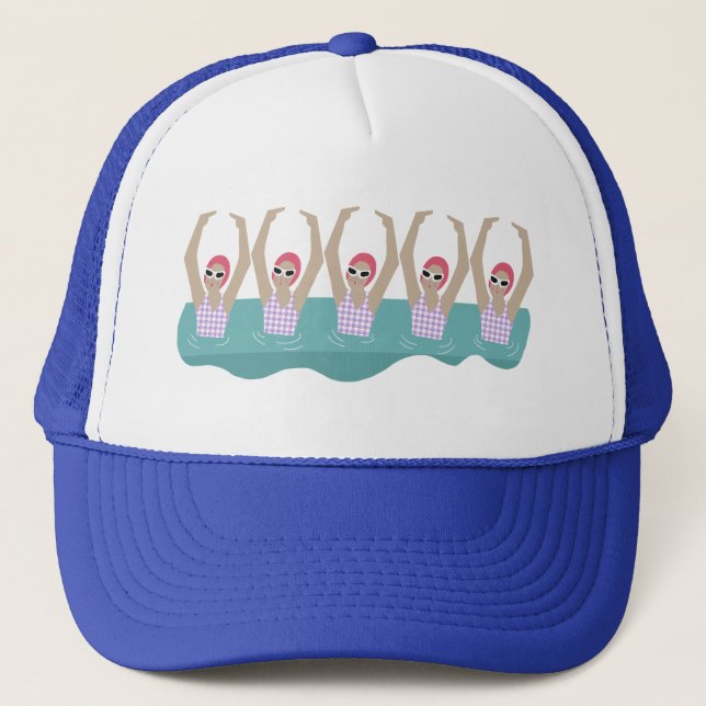 Gorra De Camionero Artistic Swimmers | Artistic Swimming Illustration (Anverso)