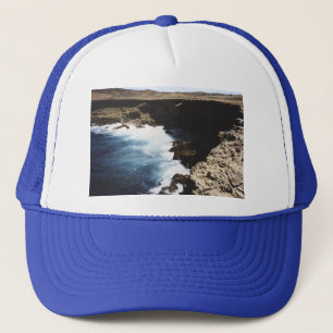 Gorra De Camionero Aruba Océano Chocando Contra Las Rocas