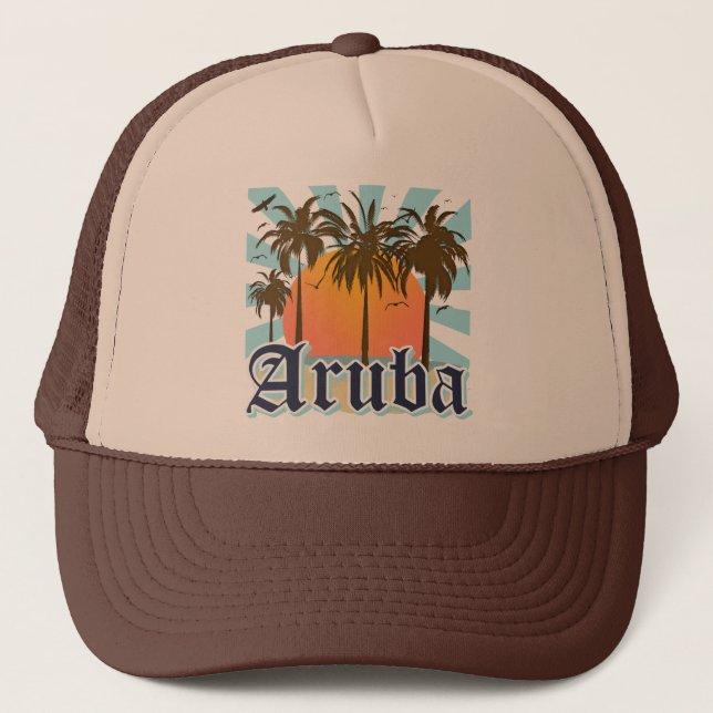 Gorra De Camionero Aruba vara puesta del sol (Anverso)