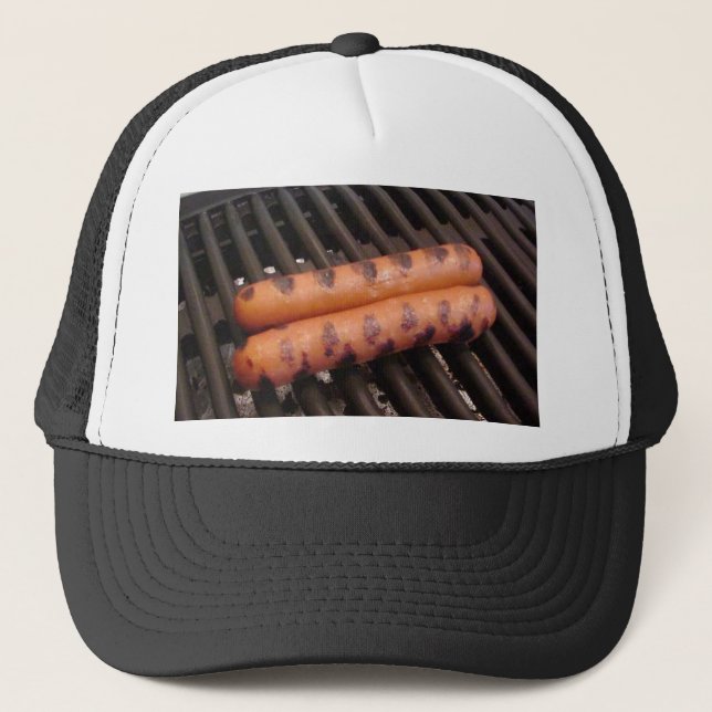 Gorra De Camionero Asado a la parilla de dos perritos calientes (Anverso)