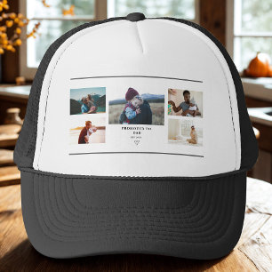 Gorra De Camionero Ascendido a Collage de Fotos de Papá – Personaliza