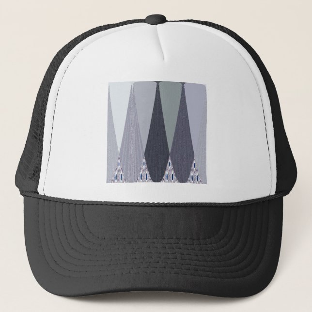 Gorra De Camionero Ash Gray Chevron Dots Art Print (Anverso)