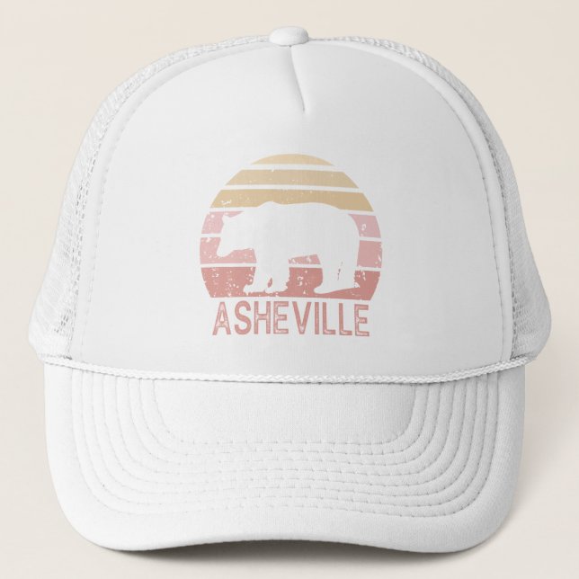 Gorra De Camionero Asheville North Carolina Retro Bear (Anverso)