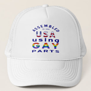 Gorra De Camionero Assembled in USA Using Gay Parts