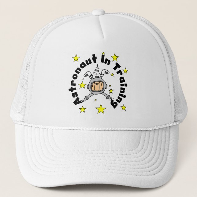 Gorra De Camionero Astronauta entrenando camisetas y regalos (Anverso)
