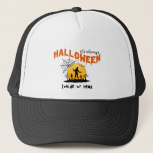 Gorra De Camionero Asustada calabaza Halloween Art Fun fantasmal