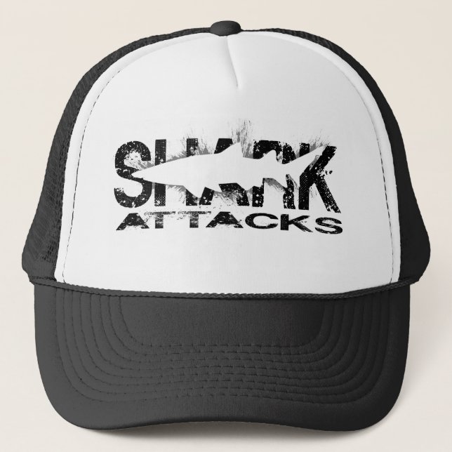 Gorra De Camionero Ataques del tiburón (Anverso)