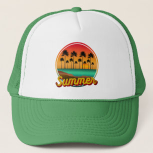 Gorra De Camionero atardecer de verano en la naturaleza