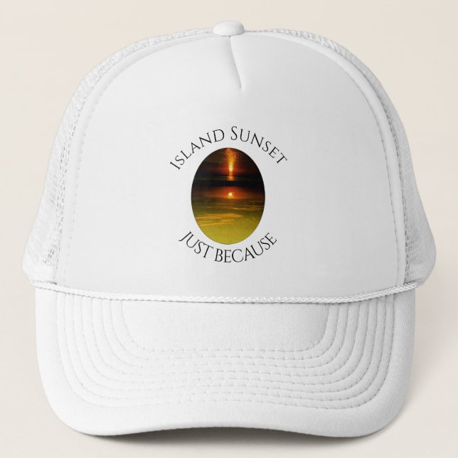 Gorra De Camionero                            Atardecer en la Isla    (Anverso)