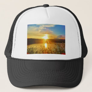 Gorra De Camionero Atardecer en la montaña Lake Arrowhead
