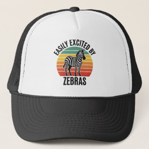 Gorra De Camionero Atardecer Retro Cebra con Espíritu Salvaje Diverti