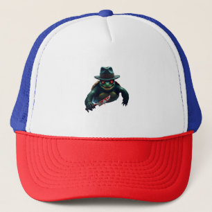 Gorra De Camionero Aterradora camiseta con tortuga de Halloween