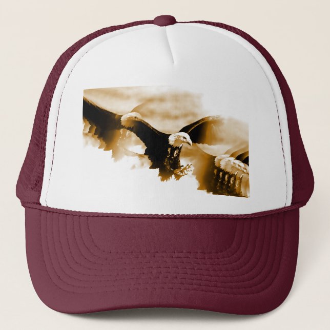 Gorra De Camionero Aterrizaje de águilas calvas (Anverso)