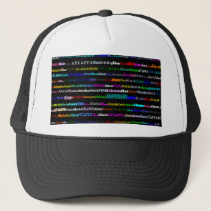 Gorra De Camionero Atlanta Text Design I Trucker Hat