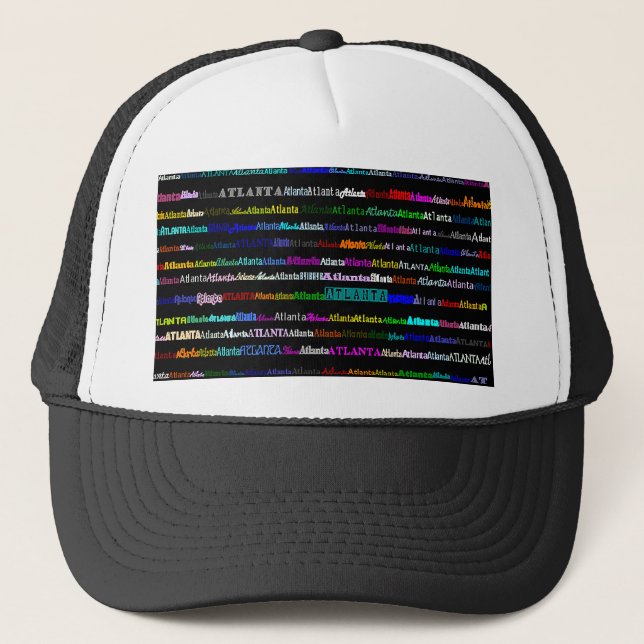 Gorra De Camionero Atlanta Text Design I Trucker Hat (Anverso)
