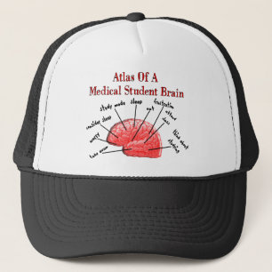 Gorra De Camionero Atlas del cerebro del estudiante de medicina
