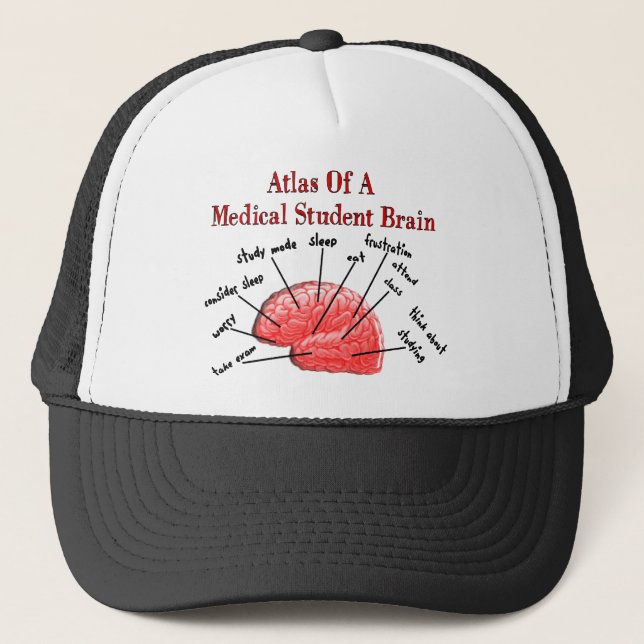 Gorra De Camionero Atlas del cerebro del estudiante de medicina (Anverso)