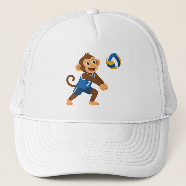 Gorra de camionero atleta de mono de voleibol dive (Anverso)