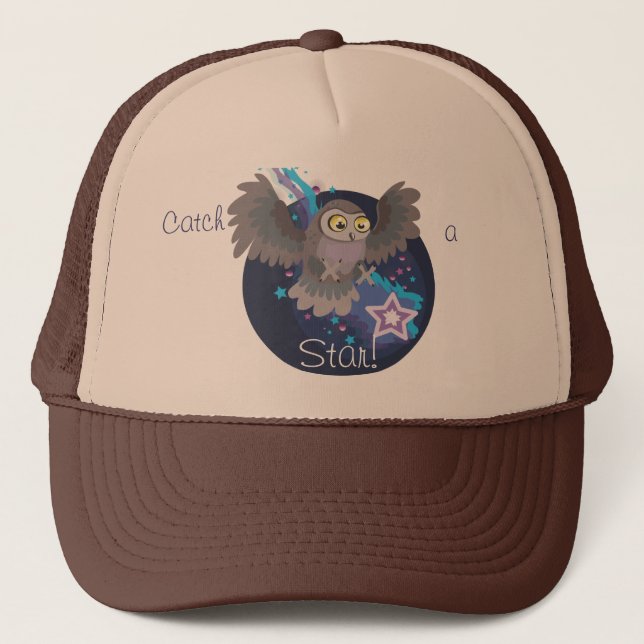 Gorra De Camionero ¡Atrapa una estrella!~gorra de búho (Anverso)