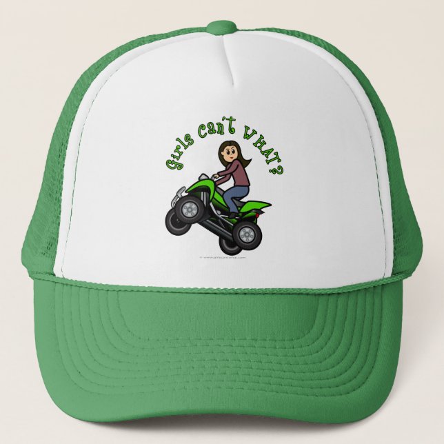 Gorra De Camionero ATV claro| Chica de cuatro ruedas (Anverso)