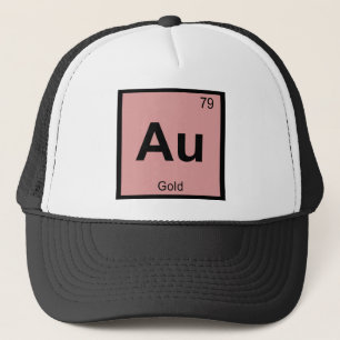 Gorra De Camionero Au - Química del Oro Símbolo de la Tabla Periódica