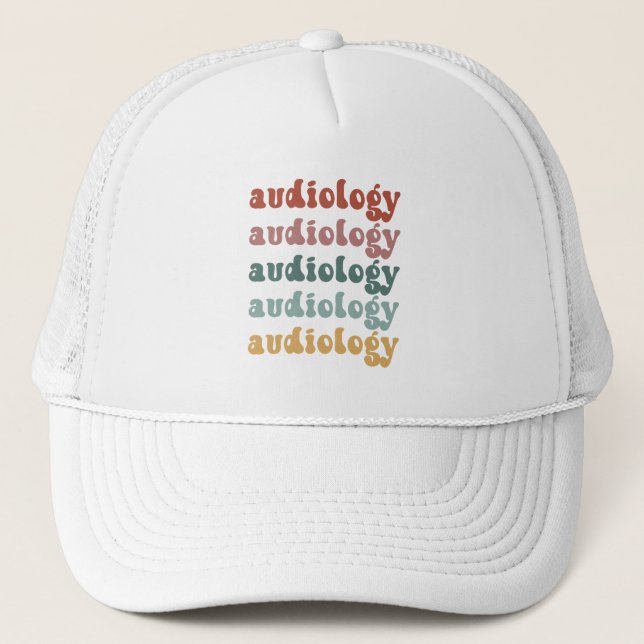 Gorra De Camionero Audiología | Médica del Audiólogo Retro (Anverso)