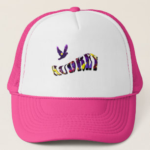 Gorra De Camionero Audrey, Chicas Nombre Texto Hecho Con Pansies,