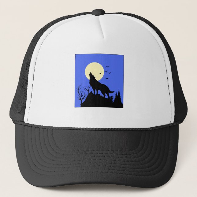 Gorra De Camionero aullido del lobo (Anverso)