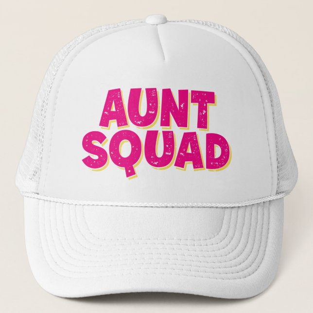 Gorra De Camionero Aunt Squad. (Anverso)