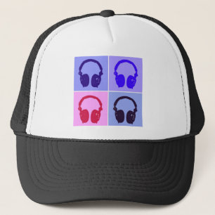 Gorra De Camionero Auriculares de arte pop