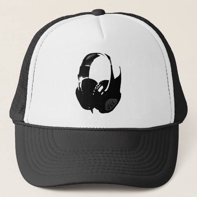 Gorra De Camionero Auriculares de Pop Art (Anverso)
