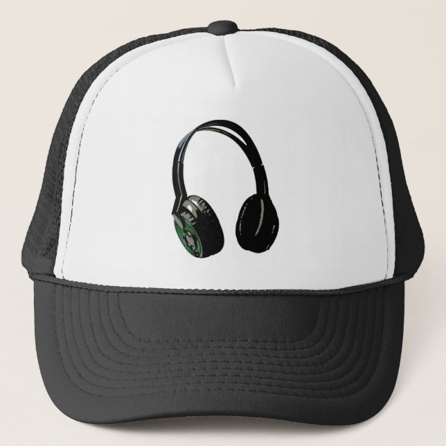 Gorra De Camionero Auriculares Pop Art (Anverso)