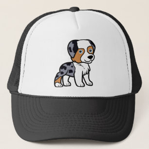 Gorra De Camionero aussie blue merle caricatura