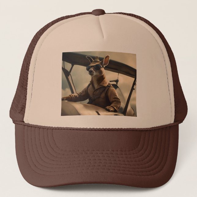 Gorra De Camionero Aussie Kangaroo Pilot, (Anverso)